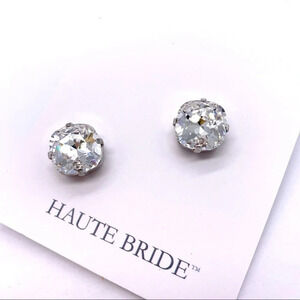 Haute Bride Swarovski Crystal Stud Earrings NWT